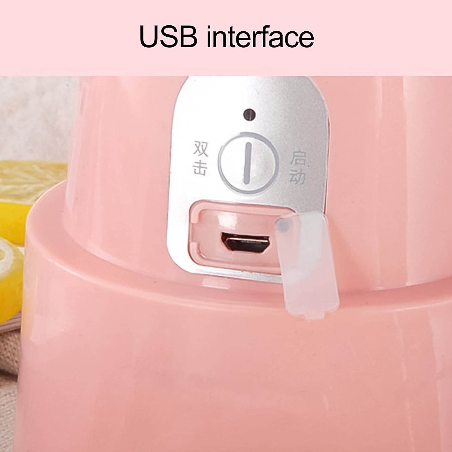 Foldable Electric Juicer Portable Blender Stainless Steel 6 Blades (500 Ml) - 9XShoppy
