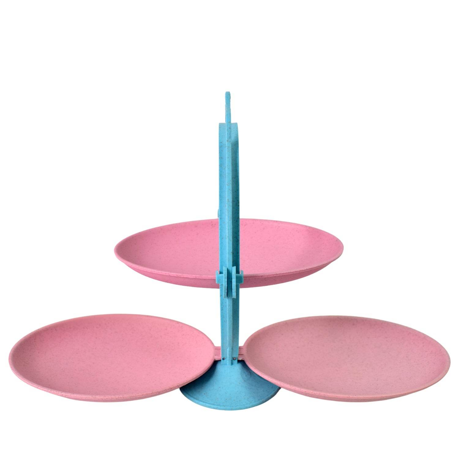 Foldable Fruit Plate Candy Dish Multi Use Mirror Shape Dried Fruit Tray (1 Set) - 9XShoppy