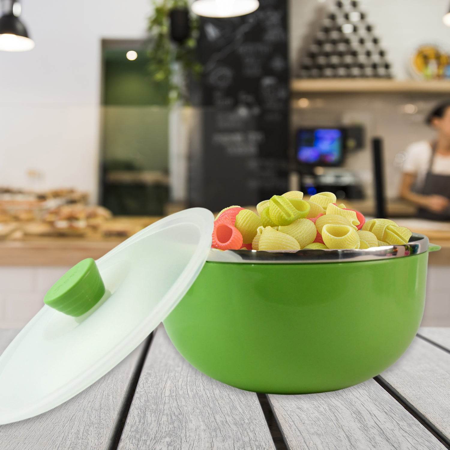 Apex 2200ml Microwave-safe Plastic Serving Bowl With Lid (1 Pc) - 9XShoppy
