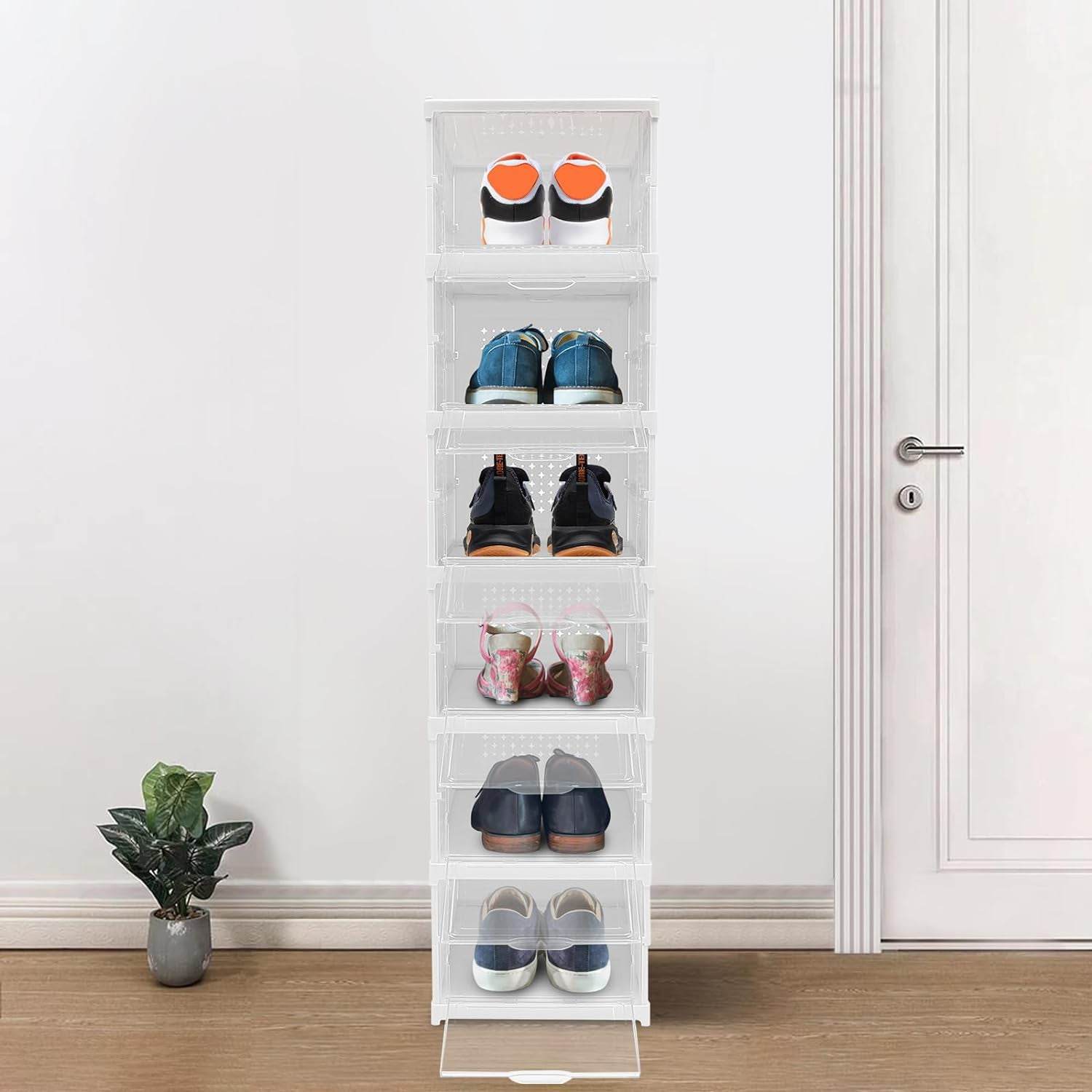 Stackable Multifunctional Storage For Clothes Foldable Drawer Shelf Basket Utility Cart Rack Storage Organizer Cart For Kitchen Pantry Closet Bedroom Bathroom Laundry (6 Layer 1 Pc) - 9XShoppy
