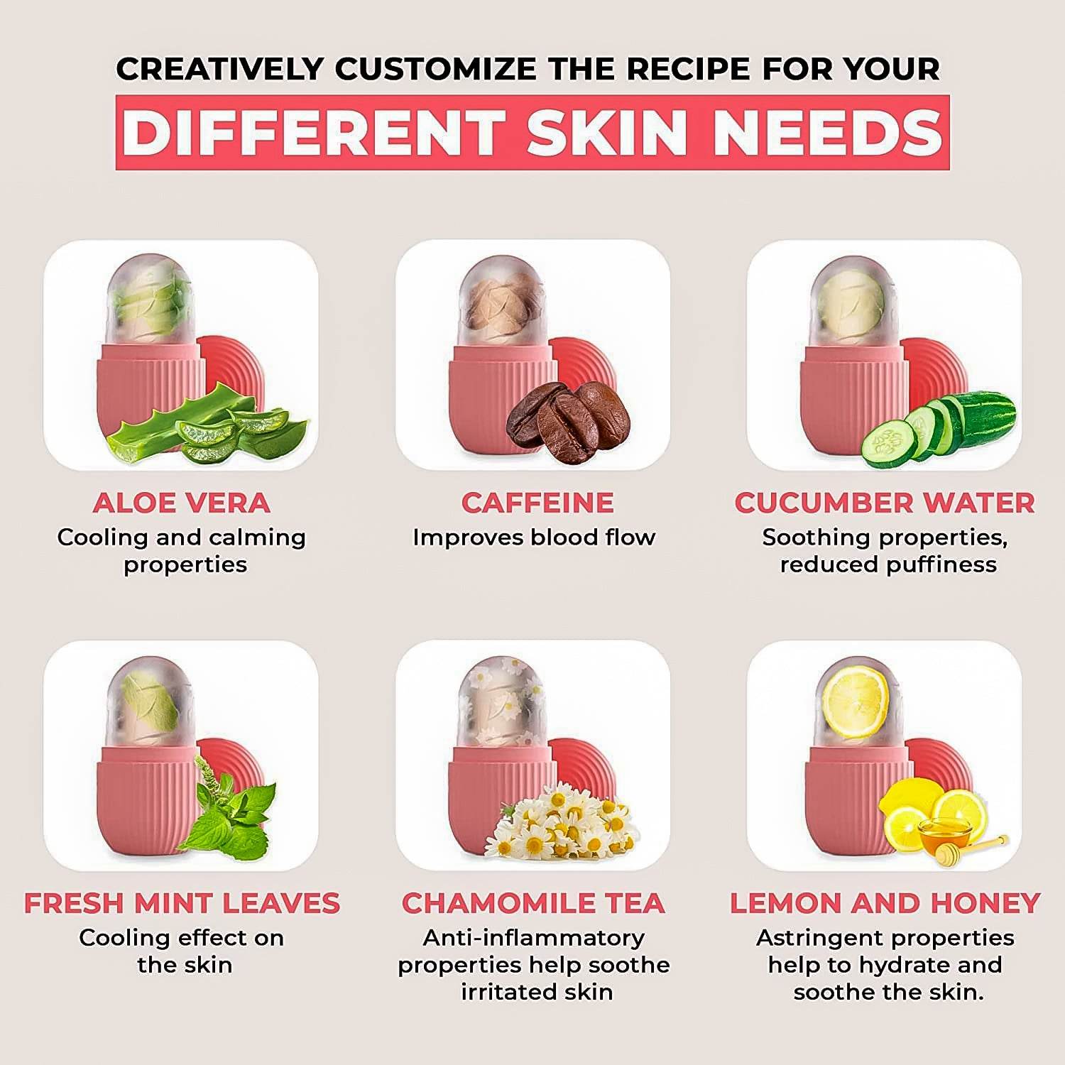 Beauty Face Massage Ice Roller (1 Pc) - 9XShoppy