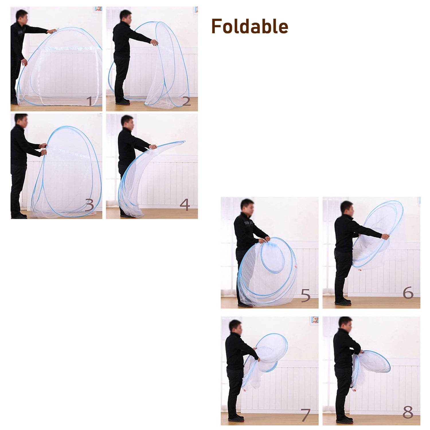 Premium Polyester Foldable Mosquito Net Tent (100 Cm Long 1 Pc) - 9XShoppy