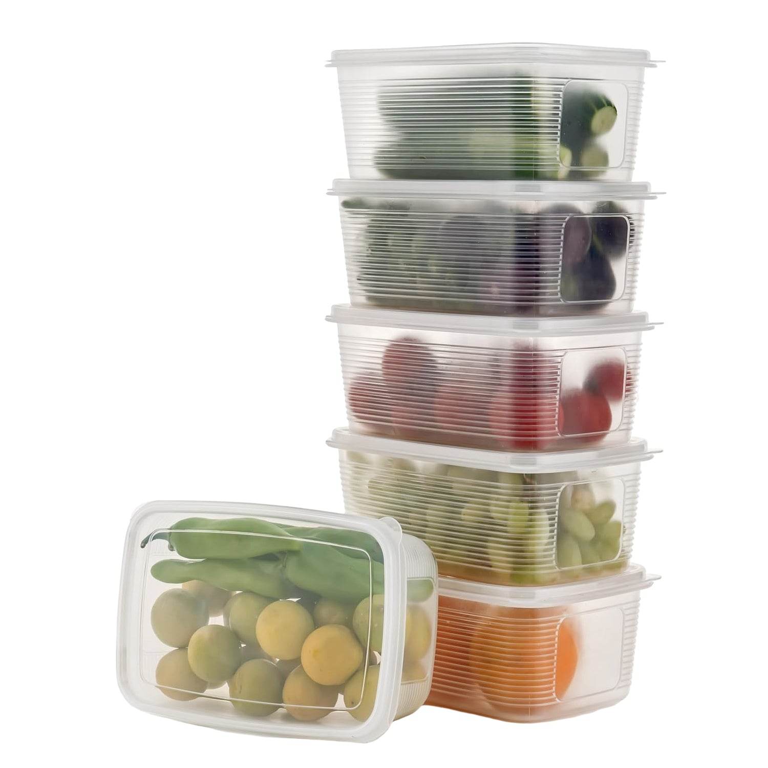 6 Pcs Multipurpose Plastic Food Storage Container Set - 9XShoppy
