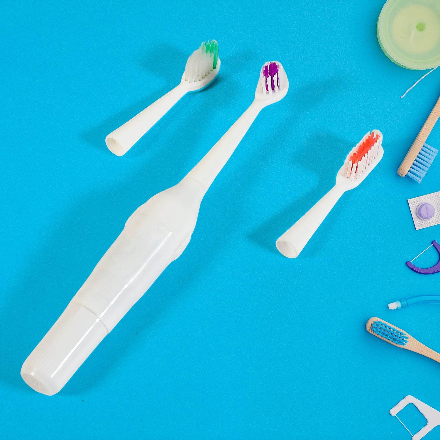 7324 Electric Toothbrush For Adults And Teens Electric Toothbrush Battery Operated Deep Cleansing Toothbrush With Extra Brush Heads (Battery Not Included) - 9XShoppy