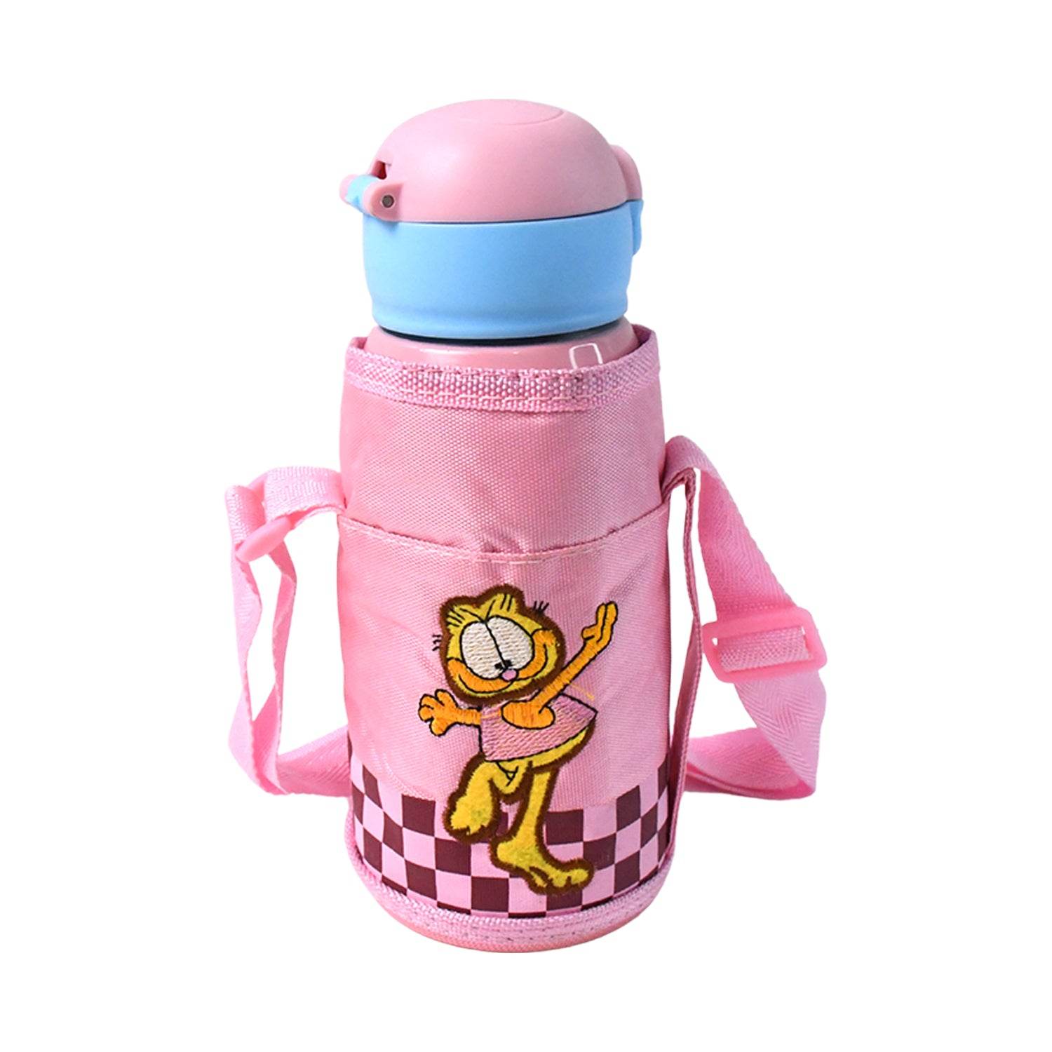 Thermos Steel Double Wall Vacuum Bottle With Cover Strap 600ml Approx - 9XShoppy