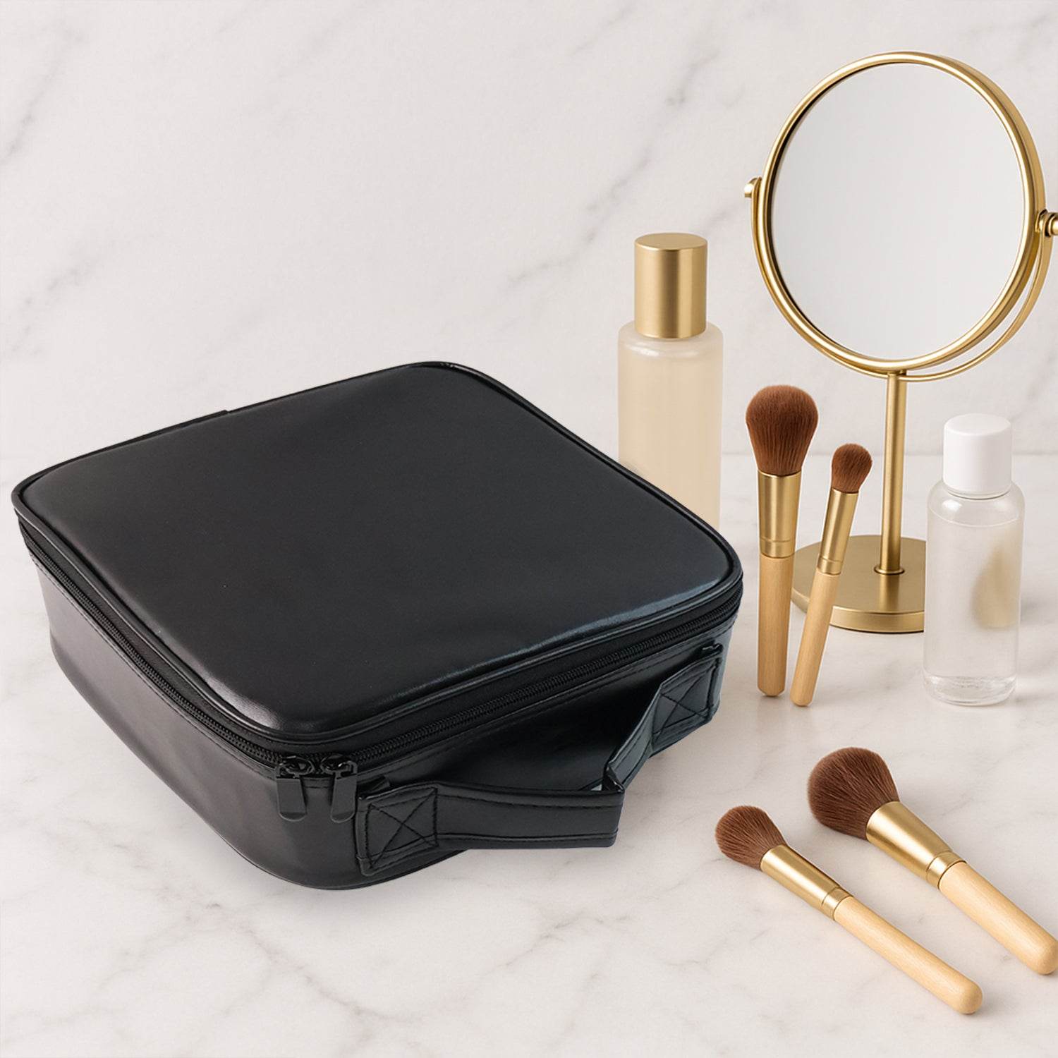 Black Premium Led Light Makeup Organizer Box (1 Pc) - 9XShoppy