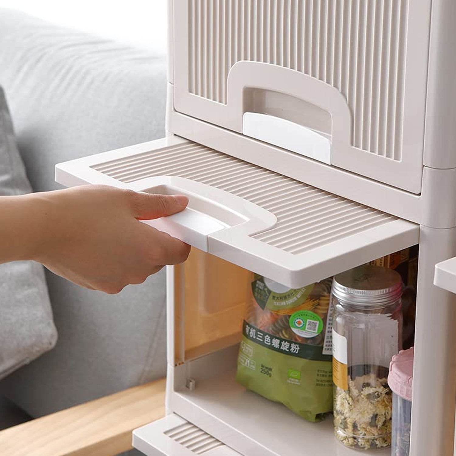 Multipurpose Storage Cabinet Storage Solutions Plastic Drawers Multi Layer Wardrobe Storage Drawers Foldable Multipurpose Drawer Units For Kitchen Bathroom Bedroom Cloth (4 Layer) - 9XShoppy