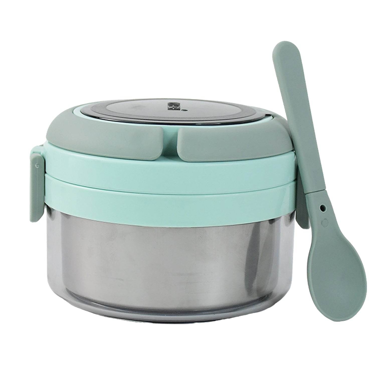 Ganesh Tiara 400ml Stainless Steel Insulated Lunch Box With Leakproof Lid Folding Spoon - 9XShoppy