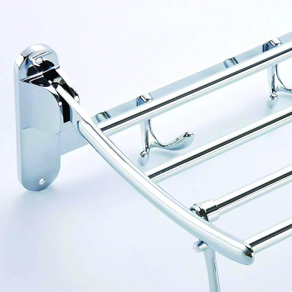 Stainless Steel Folding Towel Rack Cum Towel Bar - 9XShoppy