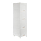 Multipurpose Storage Cabinet Storage Solutions Plastic Drawers Multi Layer Wardrobe Storage Drawers Foldable Multipurpose Drawer Units For Kitchen Bathroom Bedroom Cloth (4 Layer) - 9XShoppy