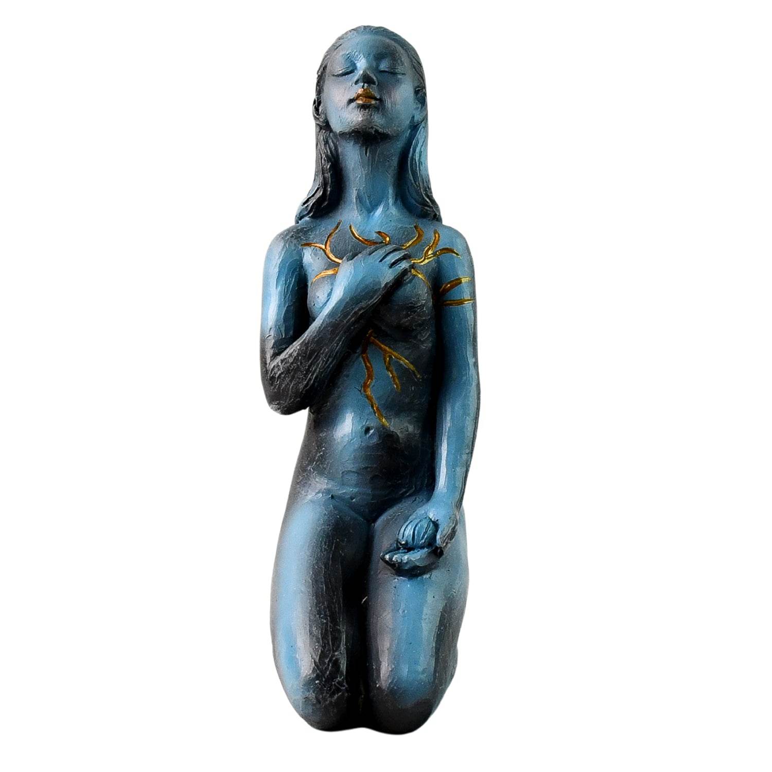 Elegant Resin Kneeling Woman Decorative Statue (1 Pc) - 9XShoppy