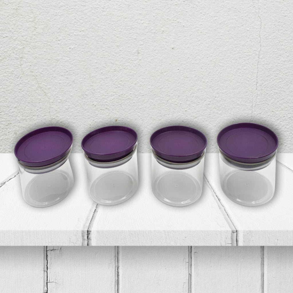 5550 Airtight Plastic 4 Pc Storage Container Set With Tray Dry Fruit Plastic Storage Container Tray Set With Lid Serving Tray For Kitchen - 9XShoppy