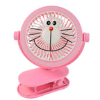 Usb Portable Mini Desk Fan With Light Personal Table Fan For Office School Home Use (1 Pc) - 9XShoppy