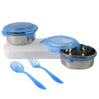 Sumo Lunch Box With Lunch Bag Plastic Lunch Box Plastic Spoon Fork (2 Pc Set With Lunch Box) - 9XShoppy