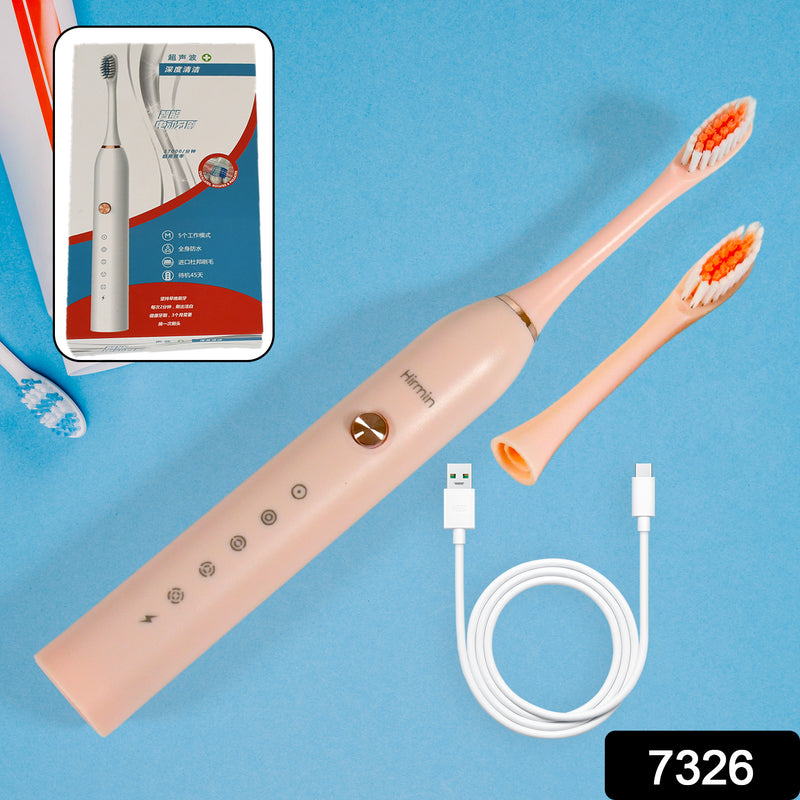 7326 Electric Toothbrush For Adults And Teens Electric Toothbrush Deep Cleansing Toothbrush With Extra Brush Heads