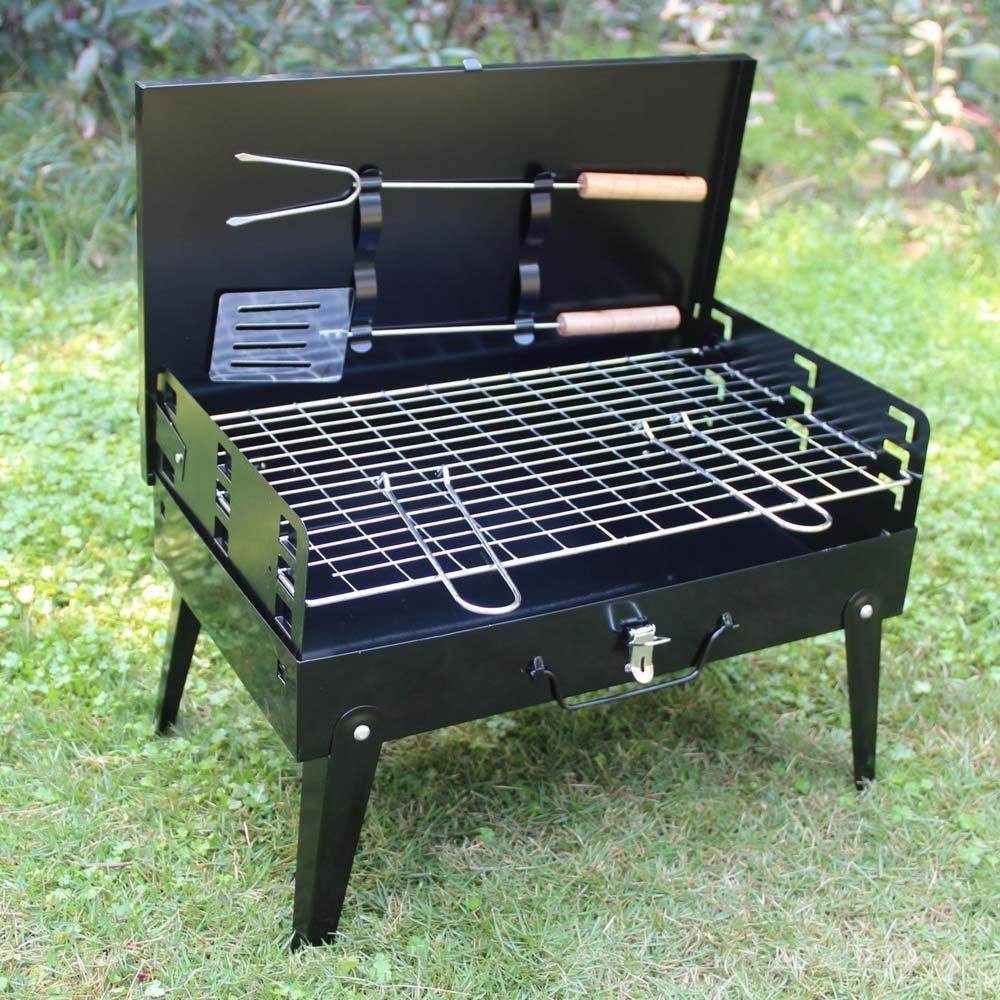 Stainless Steel Briefcase Style Barbecue Grill Toaster - 9XShoppy