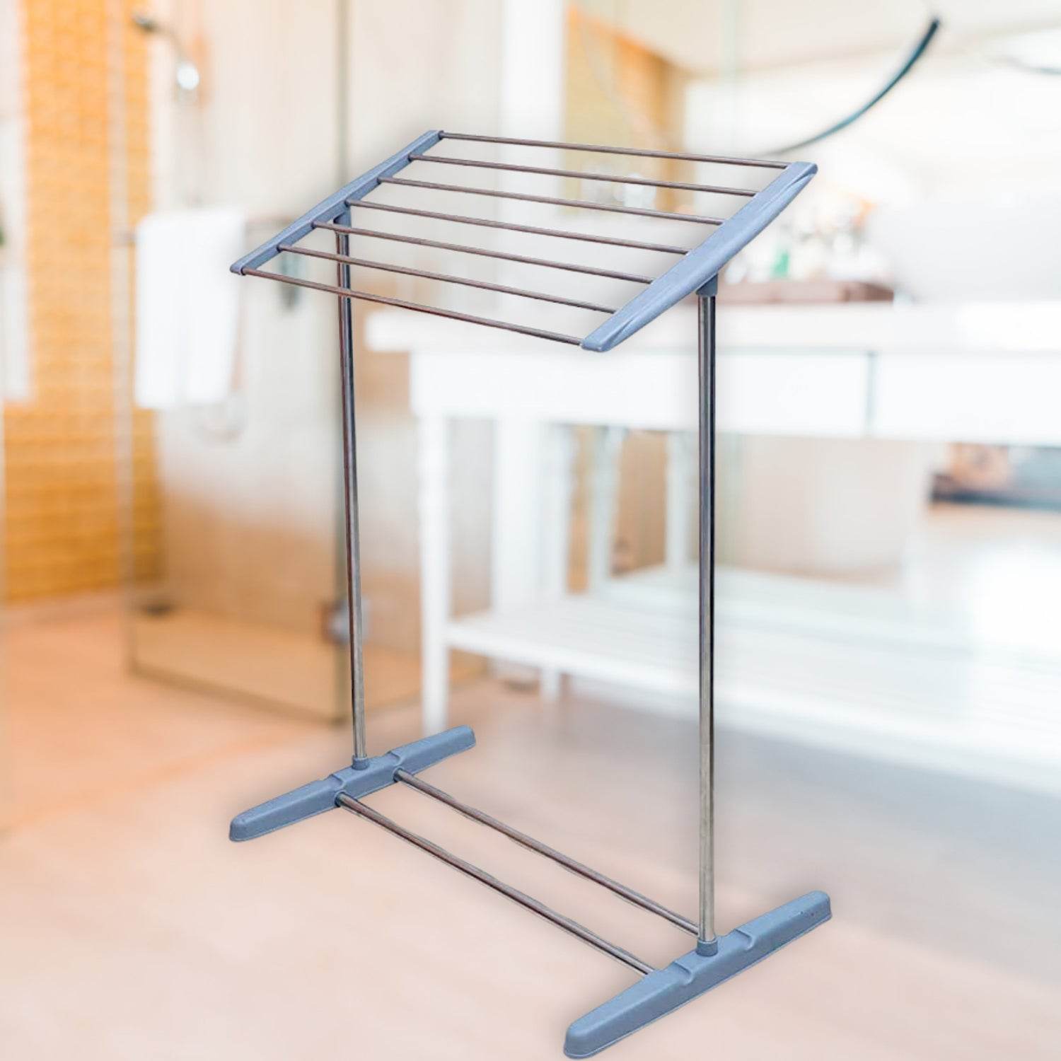 Multi-functional Single Tier Mobile Towel Foldable Rack - 9XShoppy
