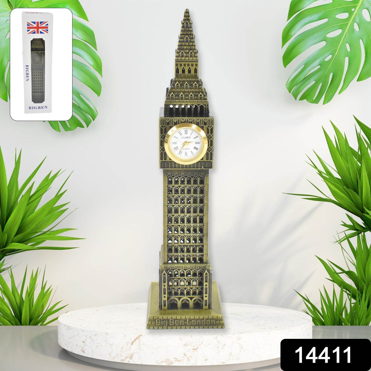 Big Ben London Clock Tower Miniature Metal Statue - Elegant Home Decor And Perfect Gifting Option - 9XShoppy