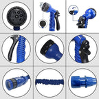 Expandable Magic Garden Hose With Spray Gun Approx 4 Metre Pipe (1 Set Mix Color) - 9XShoppy