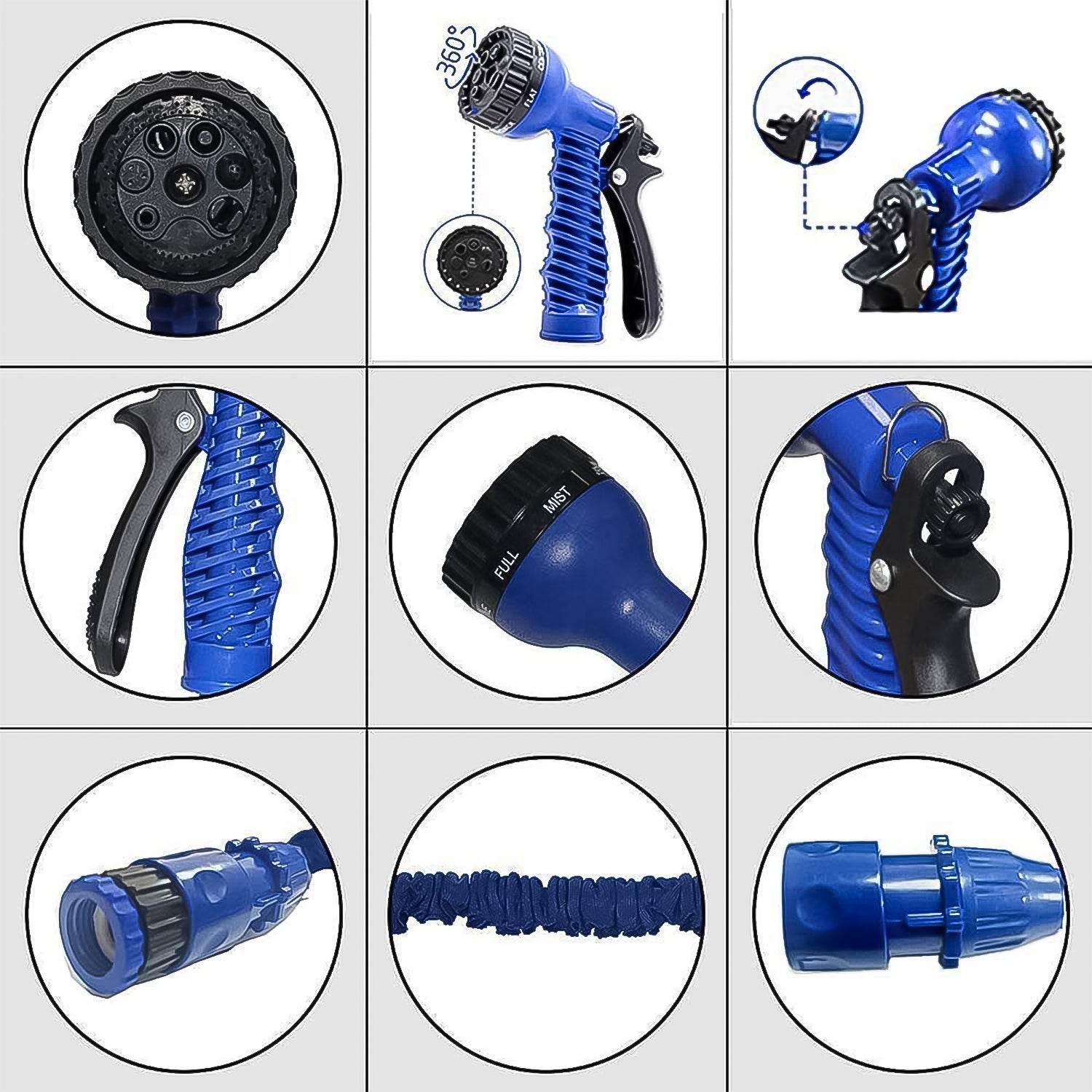 Expandable Magic Garden Hose With Spray Gun Approx 4 Metre Pipe (1 Set Mix Color) - 9XShoppy