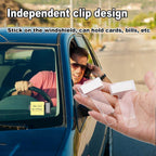 Windscreen Cardholder Fastag Stand Transparent Ticket Holder Car (2 Pc Set) - 9XShoppy