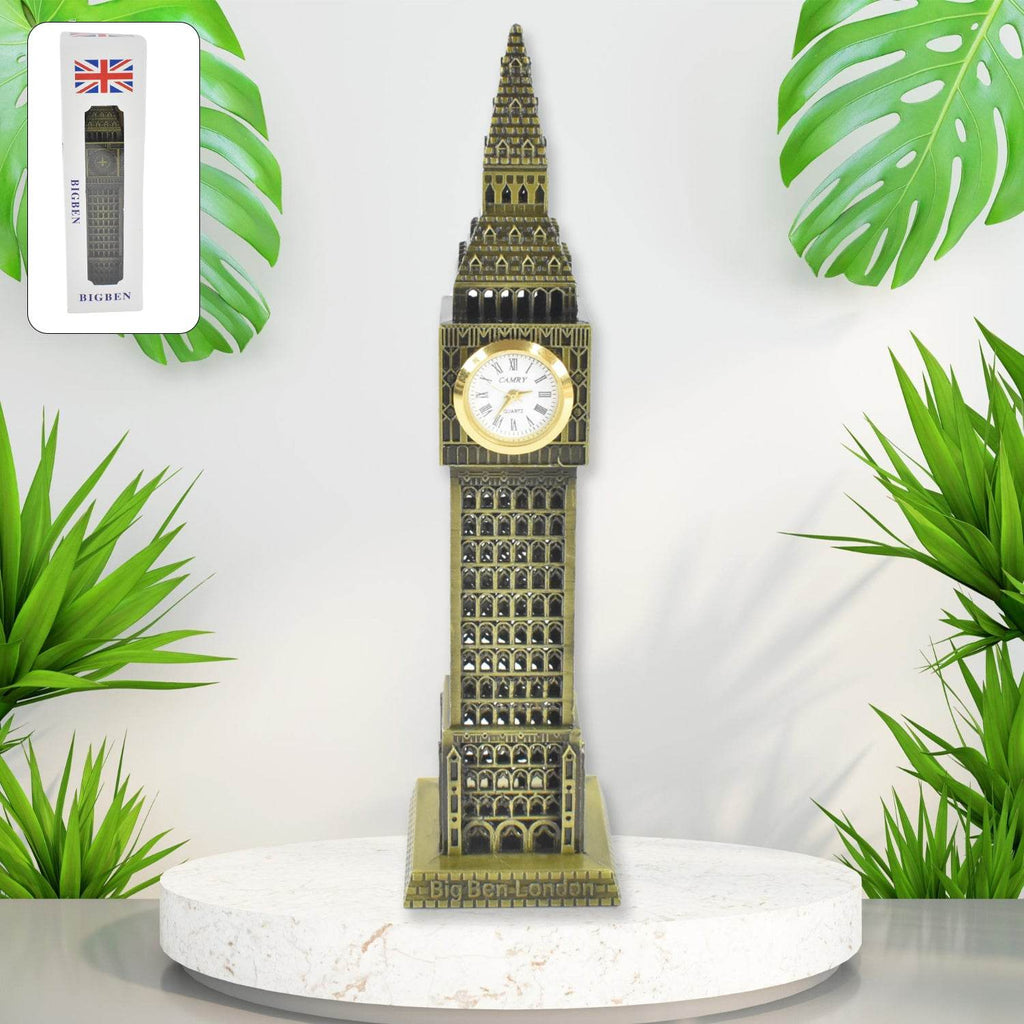 Big Ben London Clock Tower Miniature Metal Statue - Elegant Home Decor And Perfect Gifting Option - 9XShoppy