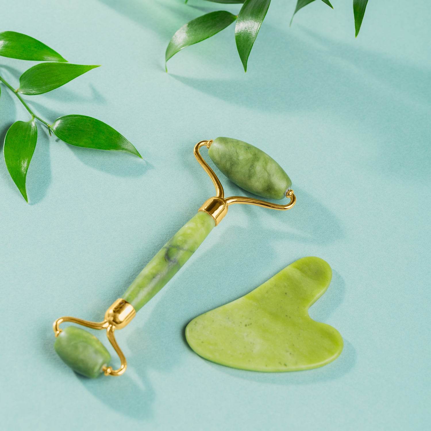 Gua Sha Stone And Anti Aging Jade Roller Massager - 9XShoppy