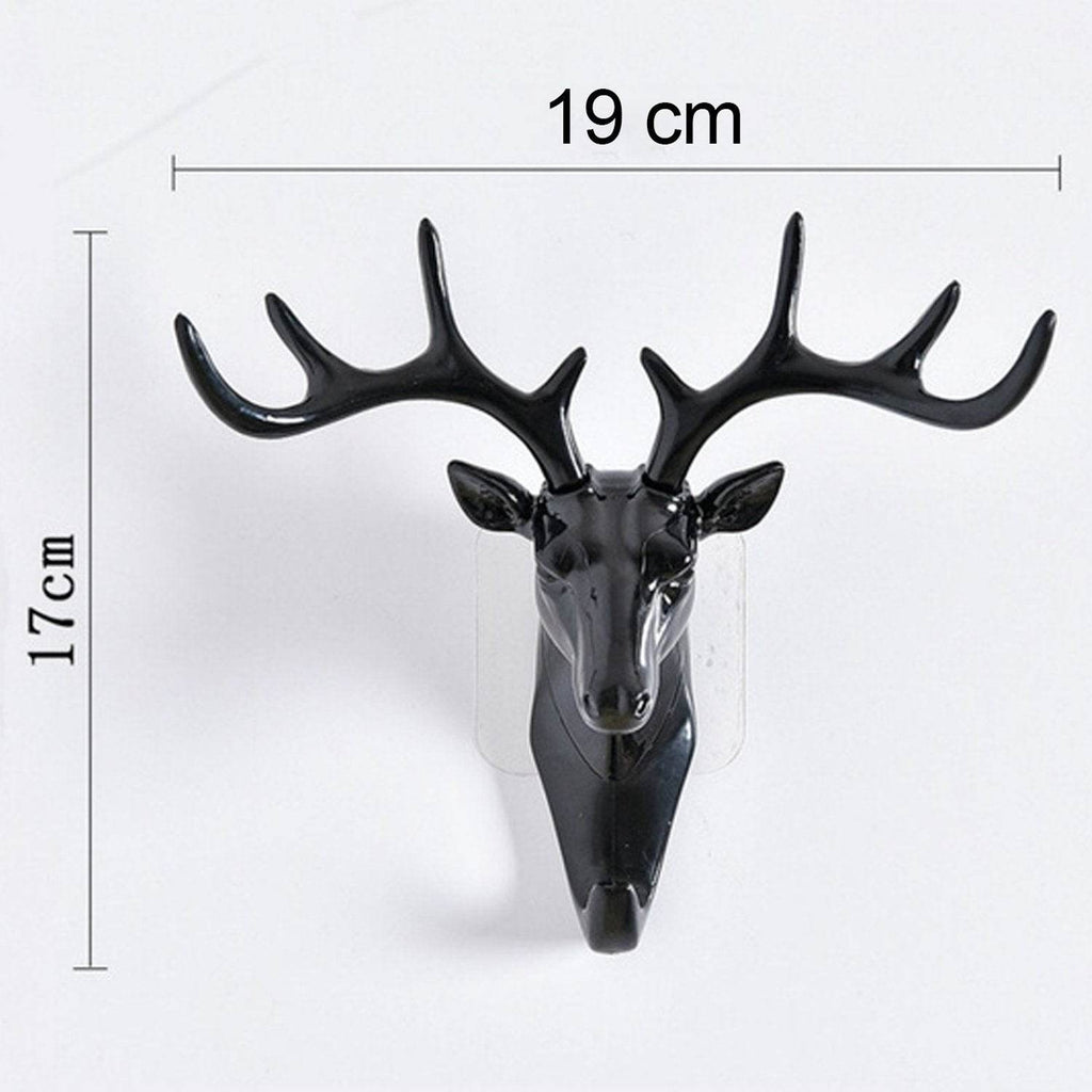 Deer Head Self Adhesive Wall Door Hook Hanger - 9XShoppy