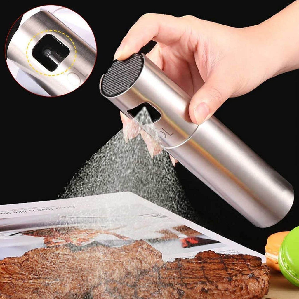 Oil Spray Bottle For Dosa Food Grade Stainless Steel Glass Oil Spray Bottle (100 Ml) - 9XShoppy