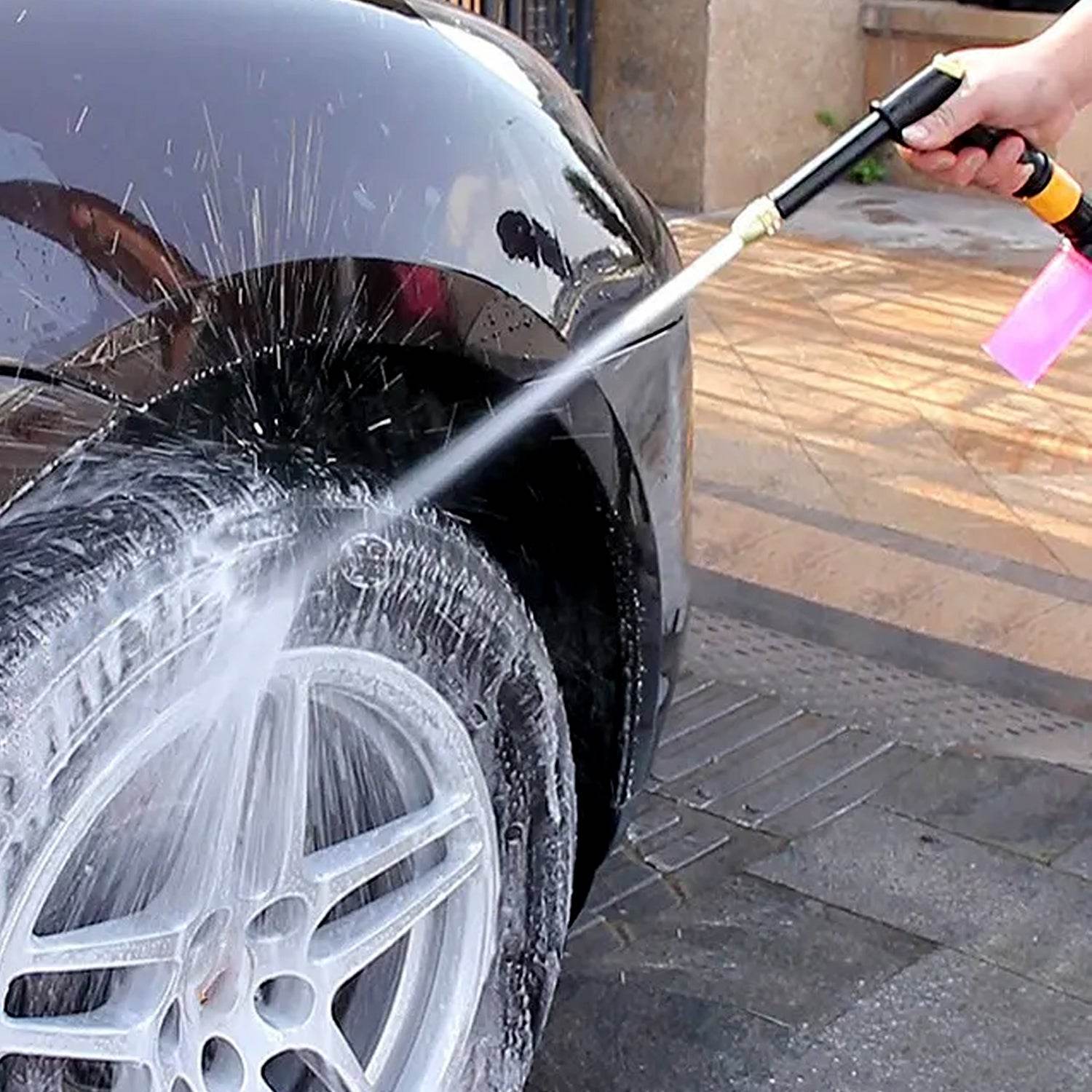 9148 Plastic Body Metal Trigger Brass Nozzle Water Spray Gun For Water Pipe Non-slip Comfortable Grip Multiple Spray Modes Ideal Pipe Nozzle For Car Wash Gardening Other Uses - 9XShoppy