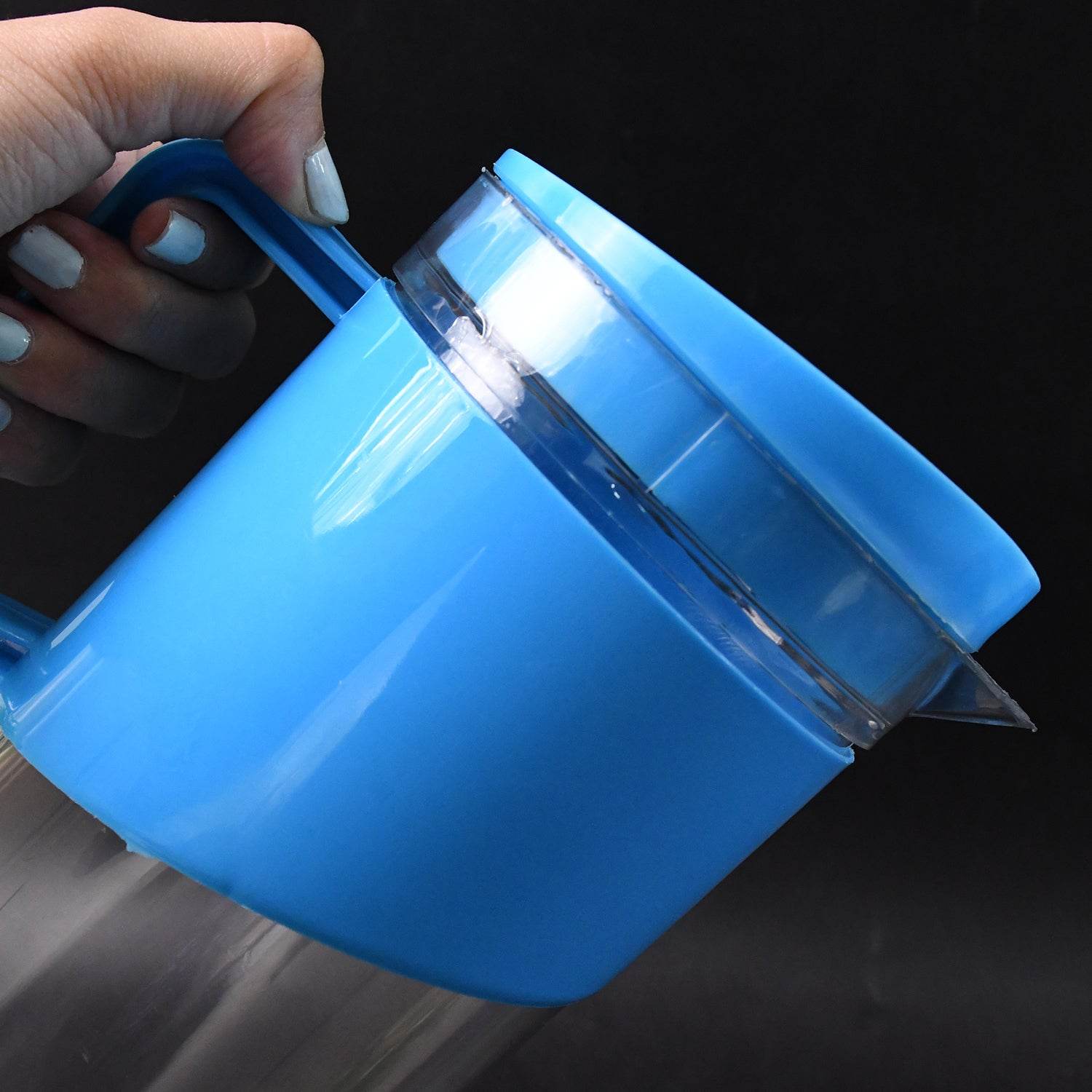 Transparent Stylish Premium Jug With Elegant Handle (2000 Ml Jug Approx 4 Pcs Plastic Glass) - 9XShoppy