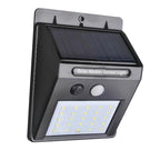 Solar Security Led Night Light For Home Outdoor-garden Wall (Black) (20-led Lights) - 9XShoppy