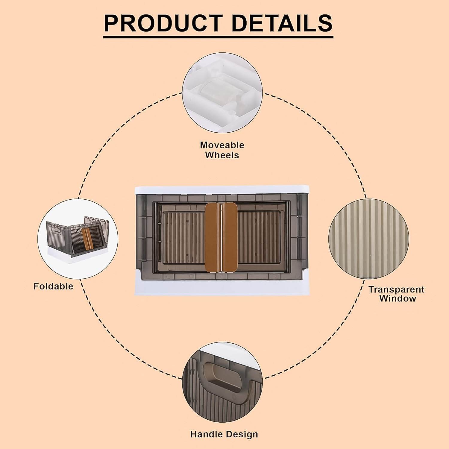 Plastic Folding Wardrobe Storage Organizer (1 Layer 1 Pc) - 9XShoppy