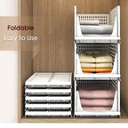 7732 3 Layer Clothes Organizer For Wardrobe Cupboard Organizer For Clothes Foldable And Stackable Closet Organizer Drawer Organizer For Clothes Multi Purpose Plastic Drawer - 9XShoppy