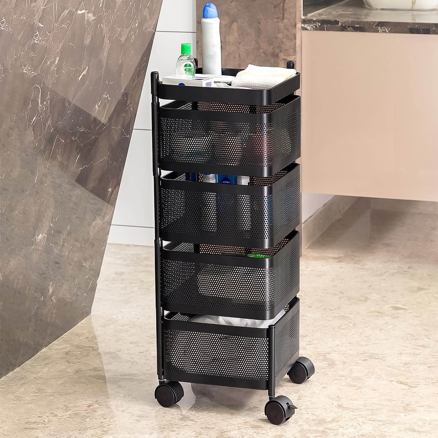 Metal Square High Quality Kitchen Trolley - 9XShoppy