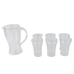 Apex Unbreakable Lemon Jug Set With 6 Glasses 1200ml Jug + 300ml Glasses Approx - 9XShoppy