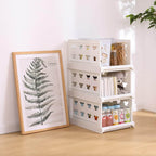 7886 3 Layer Stackable Multifunctional Storagefor Clothes Foldable Drawer Shelf Basket Utility Cart Rack Storage Organizer Cart For Kitchen Pantry Closet Bedroom Bathroom Laundry(3 Layer 1 Pc) - 9XShoppy