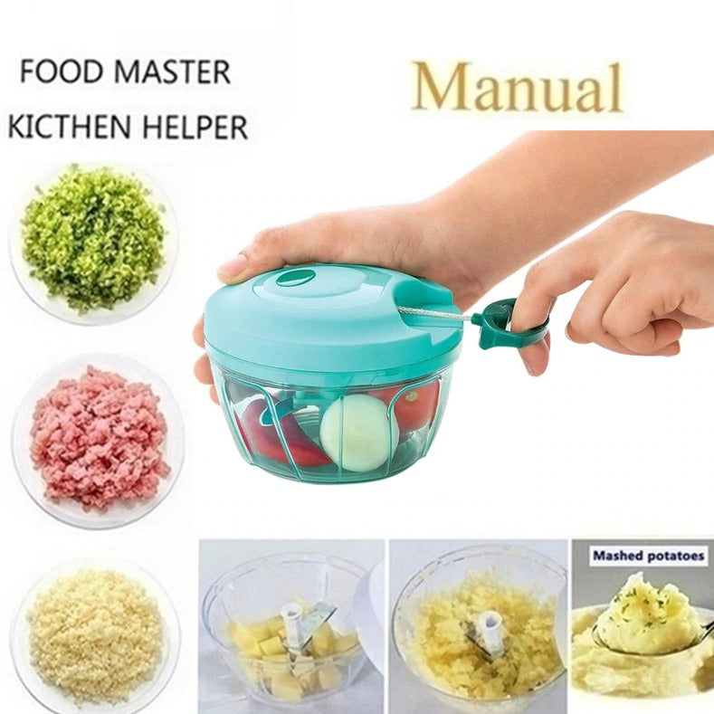 Handy Mini Plastic Vegetable Chopper Cutter Onion Chopper Vegetables For Kitchen Accessories With 3 Blades