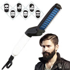 Men's Beard & Hair Curling Straightener – Modelling Comb - 9XShoppy