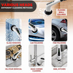 7-in-1 Electric Spin Scrubber Cleaning Brush With Extension Handle (1 Set) - 9XShoppy