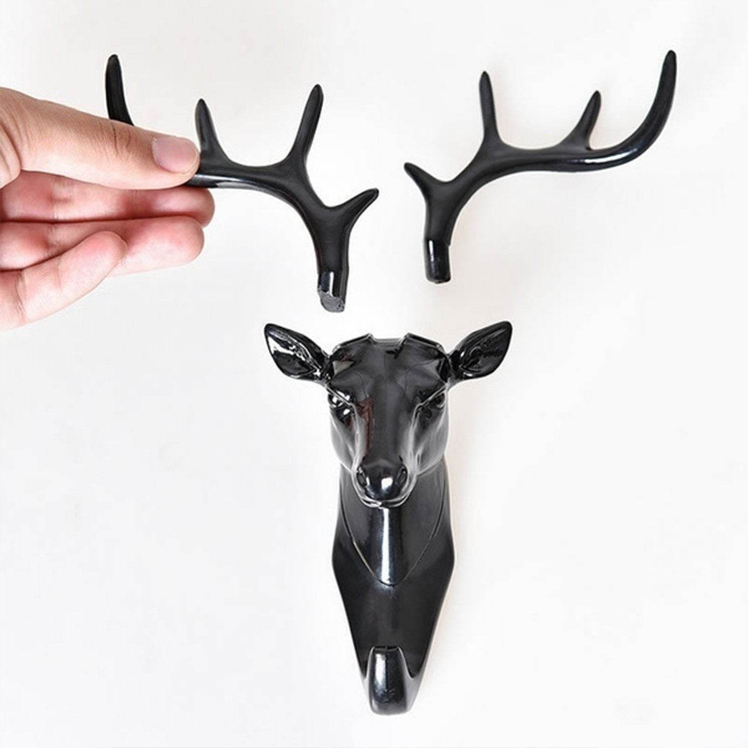 Deer Head Self Adhesive Wall Door Hook Hanger - 9XShoppy