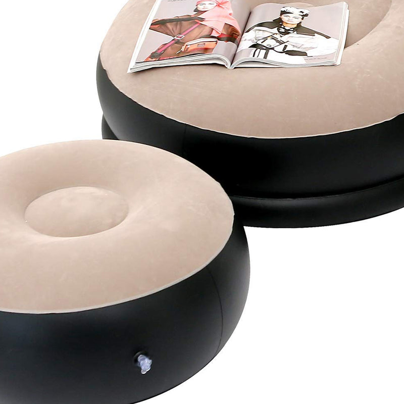 Inflatable Sofa Lounge Chair Ottoman Blow Up Chaise Lounge Air Sofa
