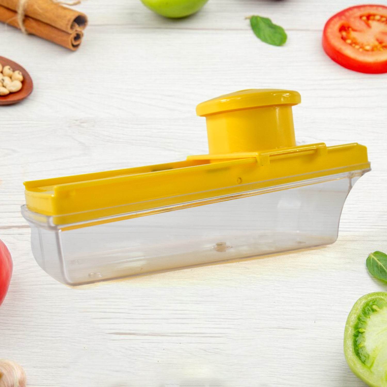 Big Multipurpose Vegetable And Fruit Slicer (Yellow 1 Pc) - 9XShoppy