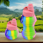 Flexible Collapsible Silicone Sports Water Bottle (260 Ml 20 Cm Folding) - 9XShoppy