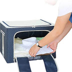 Foldable Steel Frame Clothes Living Storage Organizer - 9XShoppy