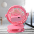 Usb Portable Mini Desk Fan With Light Personal Table Fan For Office School Home Use (1 Pc) - 9XShoppy