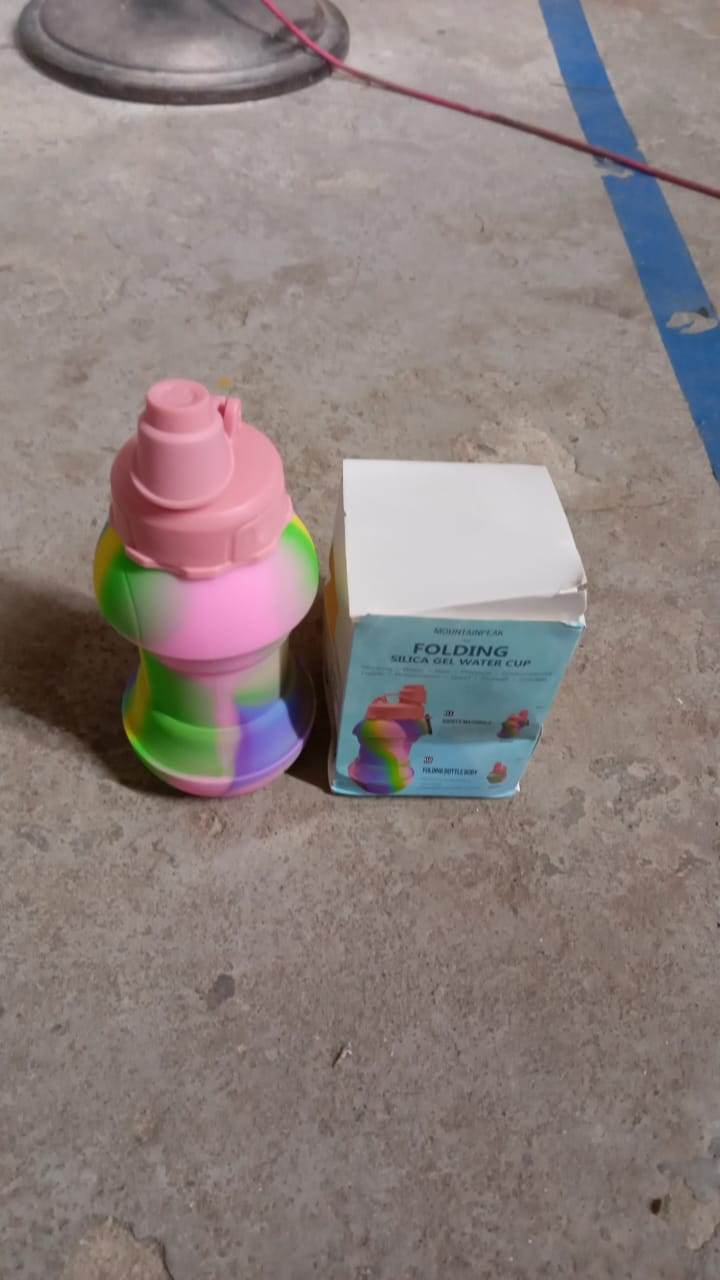 Flexible Collapsible Silicone Sports Water Bottle (260 Ml 20 Cm Folding) - 9XShoppy