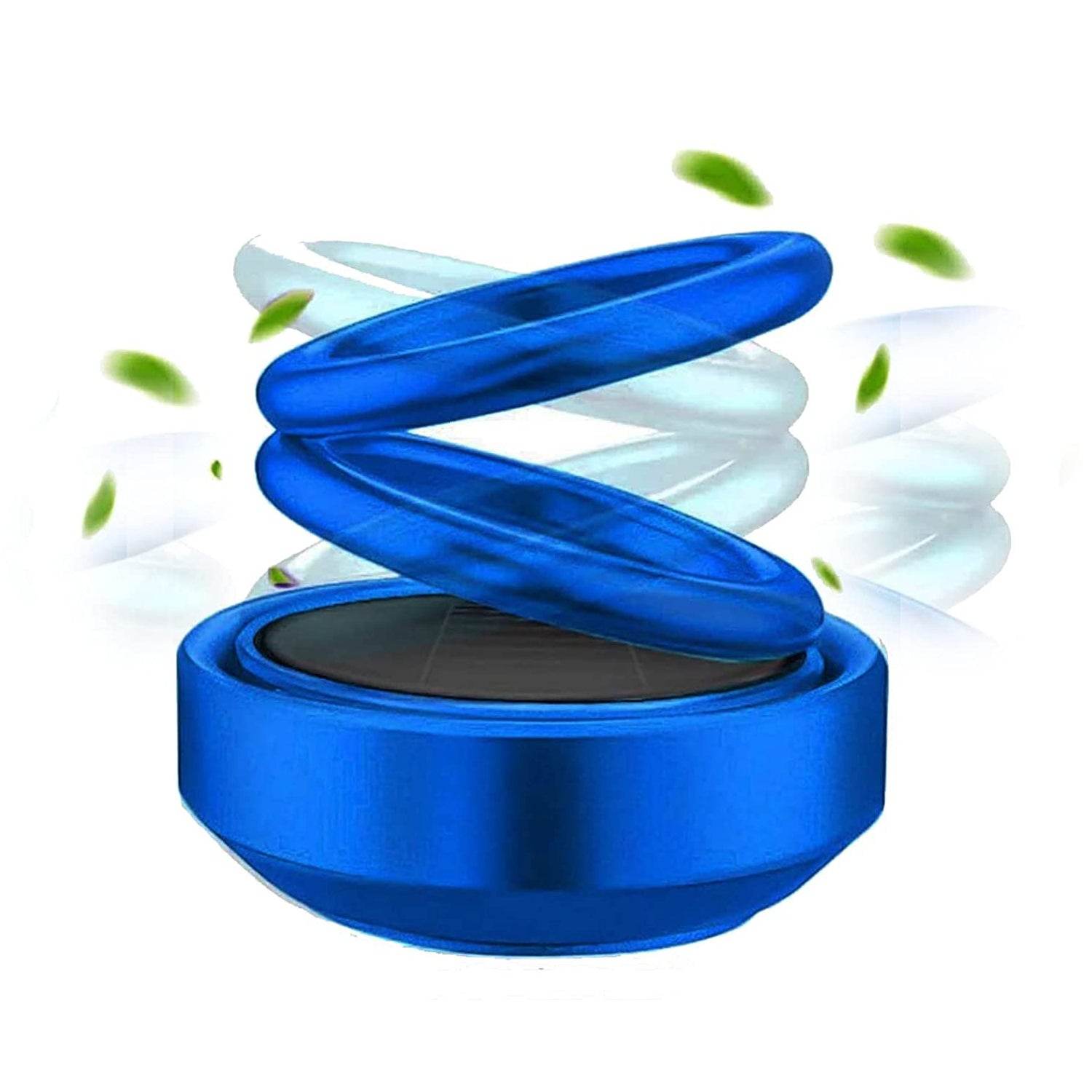 6319 Solar Power Car Aroma Diffuser 360double Ring Rotating Design Car Fragrance Diffuser Car Perfume Air Freshener For Dashboard Home Office - 9XShoppy