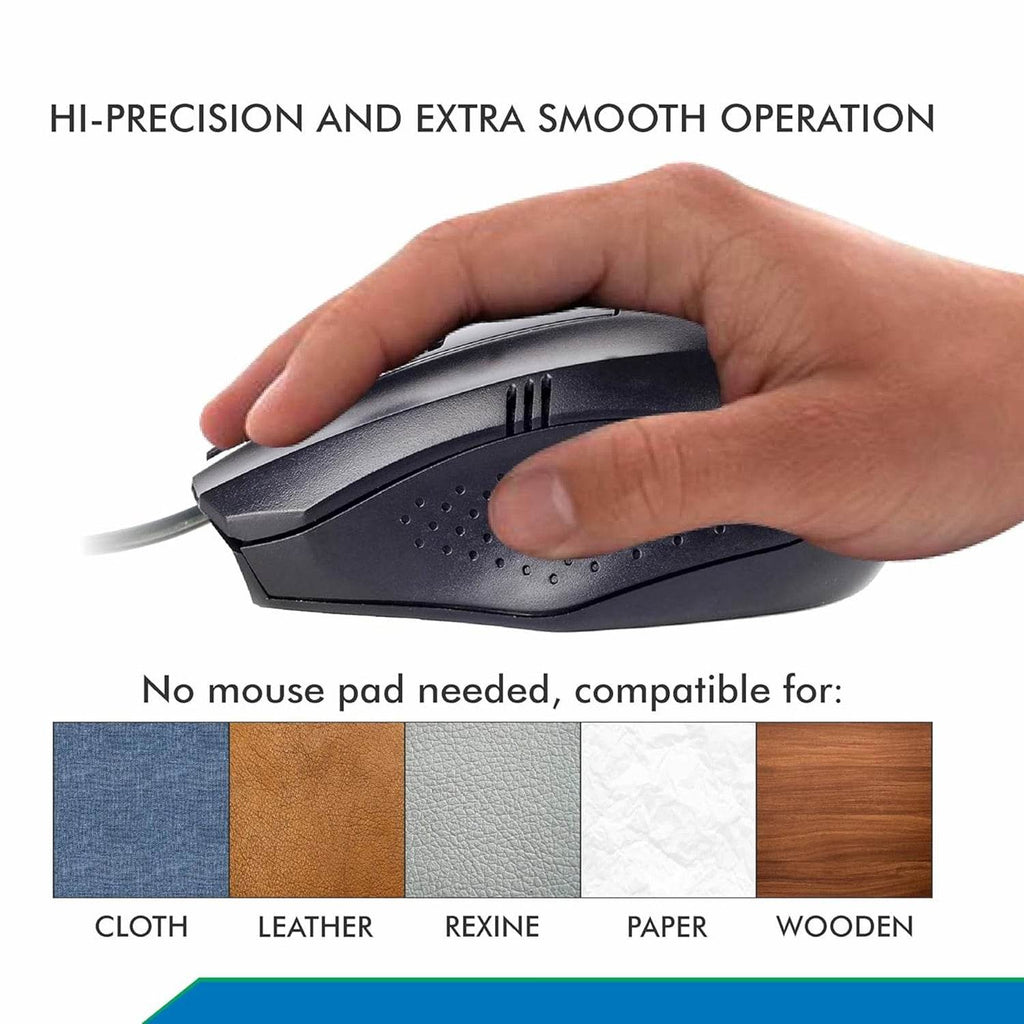 Computer Laptop Wired Optical Mouse (1 Pc) - 9XShoppy