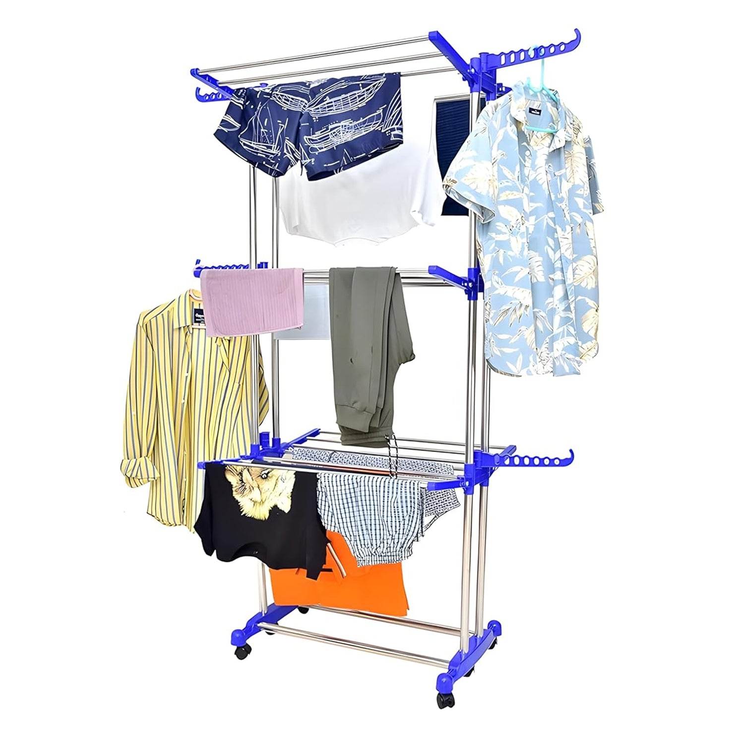 Foldable Stainless Steel Clothes Drying Stand Rack - 9XShoppy